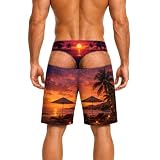 Lustige Badehose Herren 3D Effekt Personalisierte Witzige Badeshorts Männer