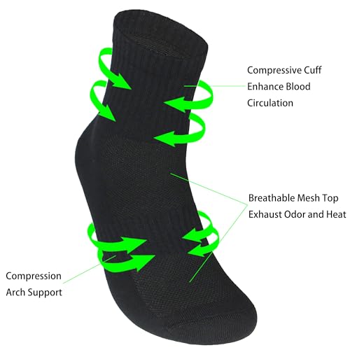 Mens Anti Odor Blister Proof Seamless Breathable Cotton Thin Ankle Daily Socks, Size 7-112