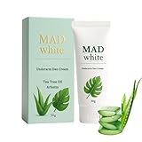 Creme zur Aufhellung der Achselhöhlen, aufhellendes Antitranspirant, feuchtigkeitsspendend und hydratisierend, sanfte, nicht fettende Textur, geeignet für Achselhöhlen, Ellbogen und Knie, Pflege bei