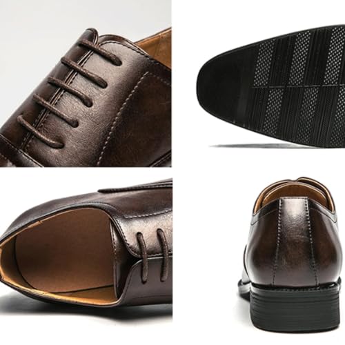 Men's Wedding Dress Oxford Shoes Italian Leather Lace-Up Cap Toe Anti-Slip Formal Uniform Shoe3