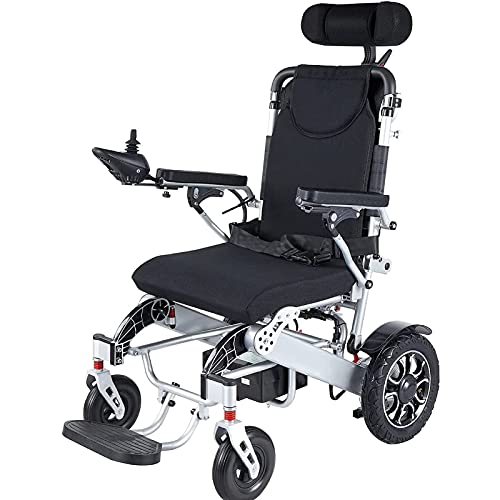 折りたたみ式電動車椅子、ダブルモーター軽量移動補助電動スクーター車椅子、ヘッドレストと調節可能な背もたれ付き