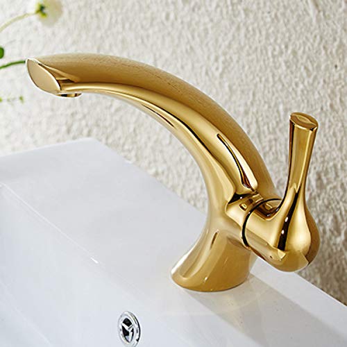 Mélangeur en or pour robinet de salle de bain haut de gamme LWX