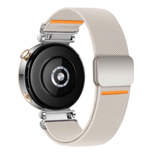 Image of Elastic Nylon Bands for Garmin Venu 3S 2S /Venu 4 41mm /Vivoactive 4S /Vivomove 3S /Forerunner 265S /255S Band Women,18mm Quick Release Magnetic /Parachute Buckle Stretchy Nylon Sport Watch Strap