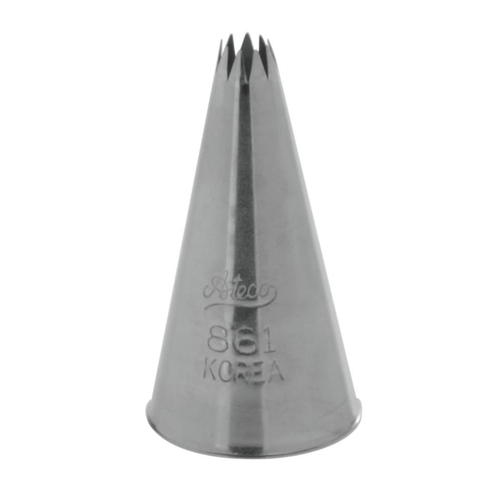 Ateco # 861 - French Star Pastry Tip .19'' Opening Diameter- Stainless Steel by Ateco