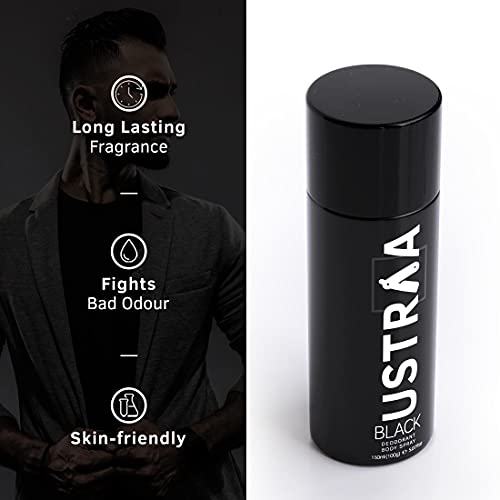 Ustraa Black and Aqua Deodorant Spray - For Men - 150ml - Image 4