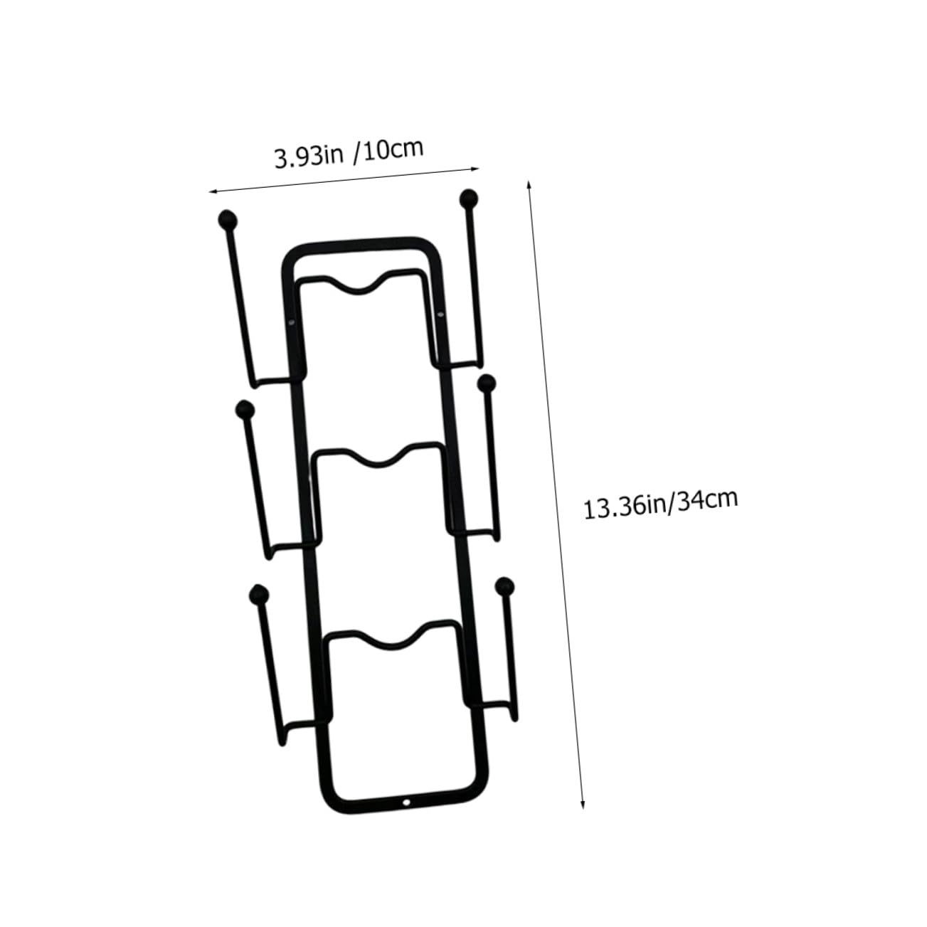 Homoyoyo Support Délicat sans Perçage pour Couvercles de Poêles Boules Lisses en Acier Carbone Noir, Rangement Mural Design en U Organiseur Décoratif et Gain de Place Cuisine Pratique