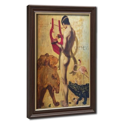 Toile Orphée Franz Stuck cadre à suspendre déco murale bureau 20x30 cm