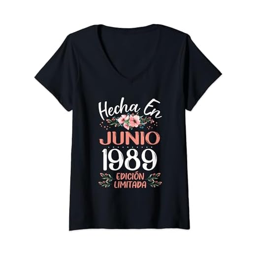 Mujer Hecha En Junio 1989 Mujer Regalo 34 Años Cumpleaños Camiseta Cuello V