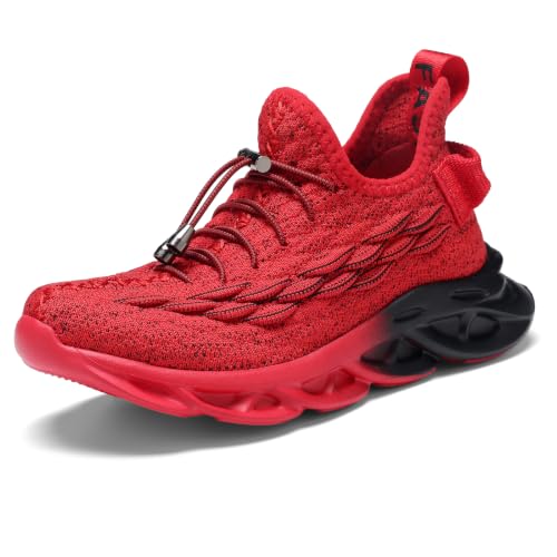 Image of JMFCHI Boys Girls Kids Sneakers Knitted Mesh Running Tennis Athletic Shoes | Breathable,Lightweight,Comfortable,Non-slip,Easy wear,Casual fashion,Indoor outdoor,Gym sport,Daily play,Little /Big Kid