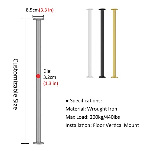 Garde-corps en fer forgé de 100 cm pour éliminer le vide des escaliers - 2