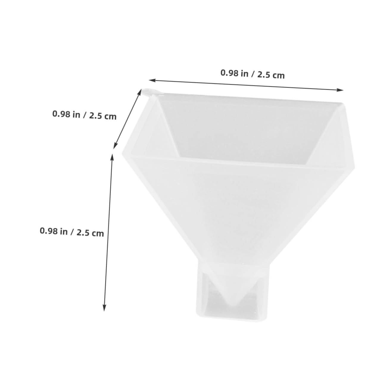 STOBOK Pyramid Resin Mould Silicone Mold for DIY Crafts Clear Reusable 1 Inch Pyramid Shape Molds for Resin Casting and Handmade Ornaments - Image 2