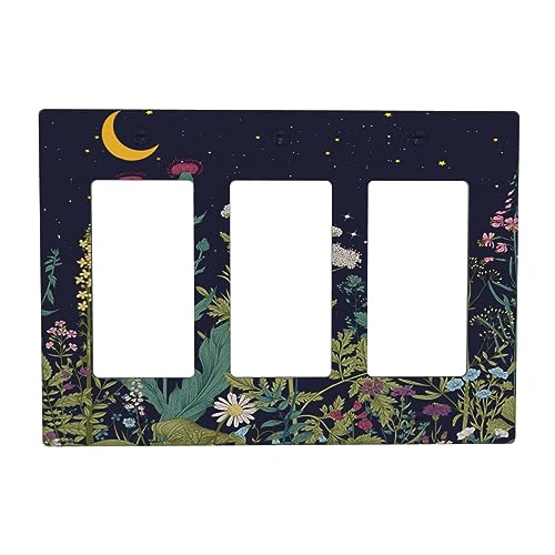 Placa frontal decorativa de interruptor triple para tapar manchas 2