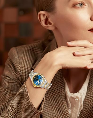 Image of OUPINKE Automatic Watch for Women Self-Winding Luxury Original Ladies Watch | Skeleton Mechanical Diamond Gold /Black /Sliver 24 Hours Gift Wrist Watches