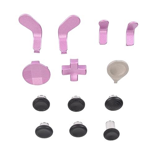 Image of 13 in 1 Metal Thumbsticks for One Series 2, Replacement Gaming Controller Accessory Kit, Metal Mod 6 Swap Joysticks, 4 Paddles, 2 D Pads, 1 Tool (Violet)