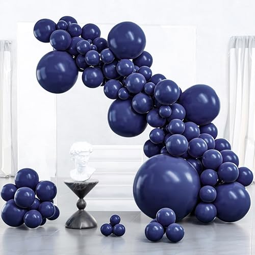 Image of PartyWoo Navy Blue Balloons 127pcs Different Sizes of 36 18 12 10 5 Inch Dark Blue Balloon Arch Kit Garland for Graduation Wedding Sports Baby Shower Birthday Bachelorette Party Decorations Blue-Z90