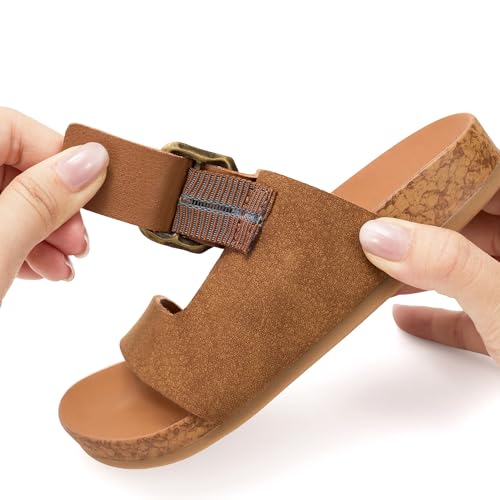 Image of Project Cloud Girls Sandals - Adjustable Buckle Girls Slides with Plush and Soft Insole Kids Sandals - Non-Slip and Lightweight Slides for Kids