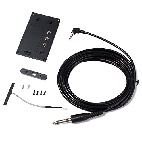 Monkeyjack Durable Violin Silent Eq Preamp Pickup With Plug Hole Cable Screws Set 4/4 Violin Parts #TOP2