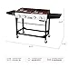 Royal Gourmet GD401C 4-Burner Propane Gas Grill and Griddle Combo with Cover, Griddle Grill Combo with 48,000 BTUs Output for Outdoor Cooking While Camping or Tailgating, Black & Silver