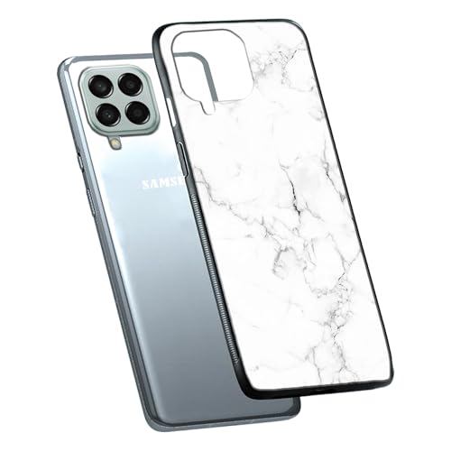 Image of COLORflow Back Cover Compatible with Samsung Galaxy M12 / A12 / F12 | White Marble | Shockproof TPU Bumper Cover with Camera Protection Back Cover