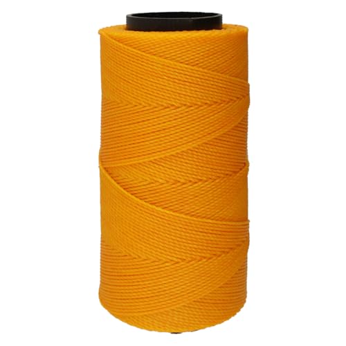 The Beadsmith Knot It Waxed Polyester Cord, Golden Yellow Color, 0.7mm Diameter, Light Wax, 144 Meters (472 Feet) Per Spool