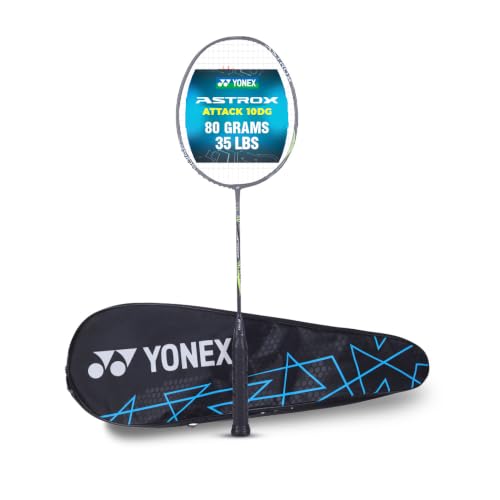 Image of Yonex Astrox Attack 10DG Ultra Strong| Made with Japanese Graphite|Strung Badminton Racquet with Full Cover (80 Grams - 32 Lbs, Legion Blue)