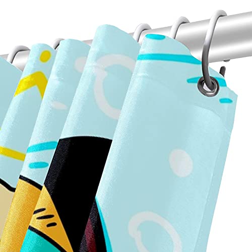 Rideau de douche carlin bleu 183 cm pour éviter l'eau sur le sol