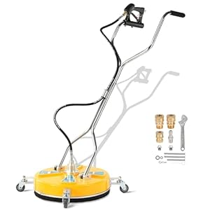 RIDGE WASHER 20” Pressure Washer Surface Cleaner, Surface Cleaner Dual Handle, Power Washer Surface Cleaner with 4 Wheels for Cleaning Driveways, Sidewalks, Patios, Decks, 4500 PSI