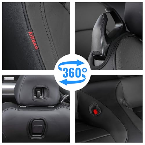 Image of Custom Car Seat Covers for Ford 2015-2026 Mustang Convertible,Faux Leather