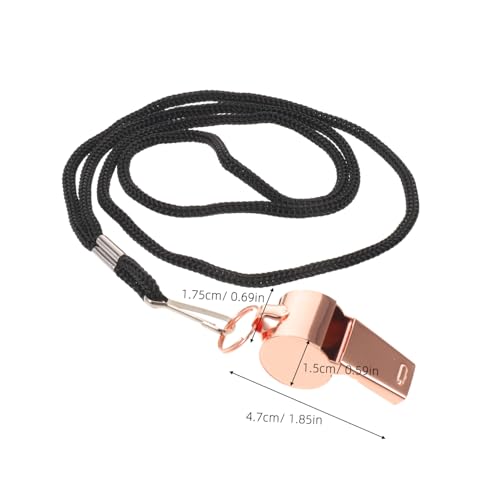 6 silbatos para árbitro con cuerda Kichvoe acero inoxidable miniatura 2