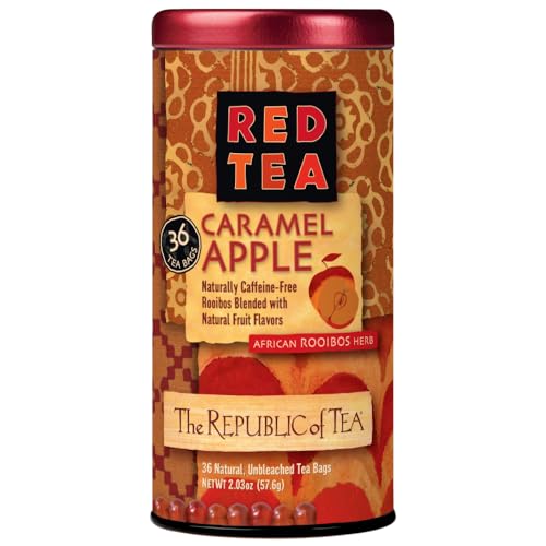 The Republic of Tea Caramel Apple Red Tea, 36-Count, Packaging may vary