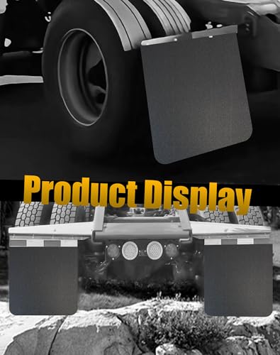 Image of Semi Truck Mud Flaps 24 inchx24 inch, Universal Heavy Duty Polymer MudFlaps for Semi Truck Tractor Trailer (2Pcs)