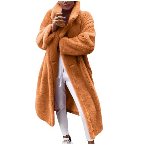 Fleece Coat for Women Uk Fluffy Fuzzy Overcoat Soft Long Jacket Winter Warm