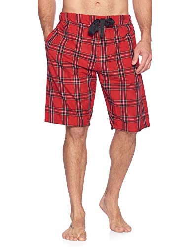 Ashford & Brooks Men’s Woven Pajama Shorts Set Short Sleeve Button Down Boxer PJs4