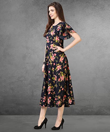 Image of QIQI Women's Crepe A-Line Maxi Casual Dress