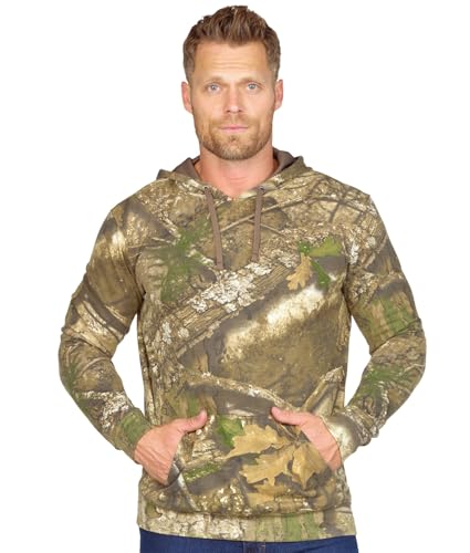 COLOSSEUM Realtree Men's Essential Camo Lightweight Performance Pullover Hoodie