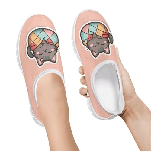 Cat Shoes for Todder Girl Slip on Shoes for Girls Size 12 Little Girls Sneakers Cute Shoes for Girls 10-12 Lightweight Running Shoes Active Kids Casual Shoes,Size 333