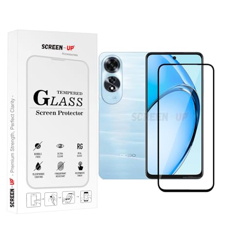 Image of ScreenUp Tempered Glass For Oppo A60 - Ultra Clear, 9H Scratch Resistant, Full Coverage, Easy Install Screen Protector