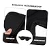 Ipetboom 1Pc Portable Eye Mask Breathable Black Blindfold for Travel and Napping Stylish Eye Cover for Men and Women Present for Friends and Family Eye Protection and Comfort