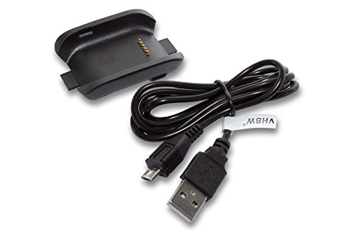 vhbw Cable de Carga USB Compatible con Samsung Gear V700, AC187 smartwatch   Estación Acoplamiento Negro, 100 cm