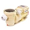 Xtremepowerus 15hp variable speed whisper above ground swimming pool pump beige  urban country home decor