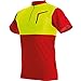 Produktbild Pfanner Herren Zip-neck Shirt Short Sleeved Forst-Shirt mit Kurzarm, Mehrfarbig (Red-Neon Yellow), M