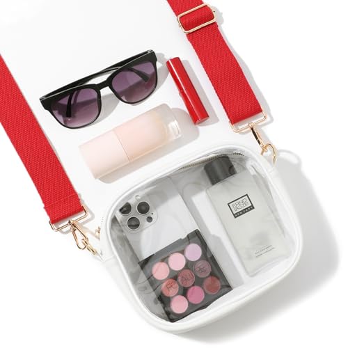 Image of TOBVZOO Clear Bag Stadium Approved, Crossbody Transparent Bag for Concerts Sports Events, Purses for Men & Women
