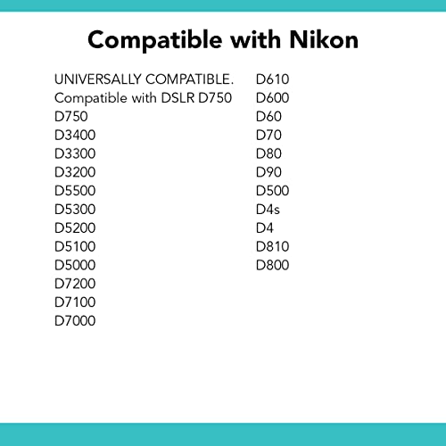 Tapa para cuerpo de cámara y tapa trasera para lente compatible con Nikon D7500, D750, D3400, D3300, D3200, D5500, D5300, D5200, D5100, D5000, D7200, D7100, D7000, D610, D600, D60, D70, D80, D90, D500, D4s, D4, D810, D800, Z6III miniatura 6