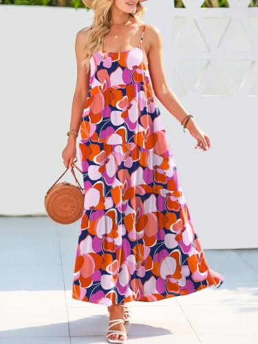 Image of ANRABESS Women Summer Casual Loose Sleeveless Sundress Spaghetti Strap Flowy Boho Linen Beach Vacation Maxi Long Dress