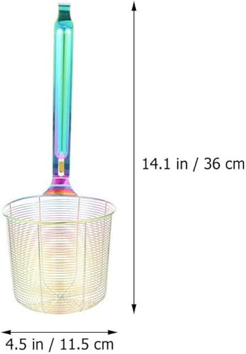 Miniatura 2 de ZzzaNa Deep Fry Basket Stainless Steel Pasta Basket Metal Frying Basket Mesh Spider Strainer Spaghetti Strainer Noodle Colander Drainer Slotted