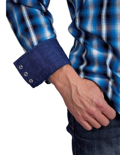 ROPER Western Shirt Mens West Made L/S Aztec Blue 03-001-0062-0691 BU2