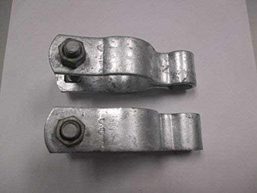 Pressed Steel Chain Link Fence Frame Hinge W/Bolt - (2 Sets Pack) (1-5/8") #TOP4