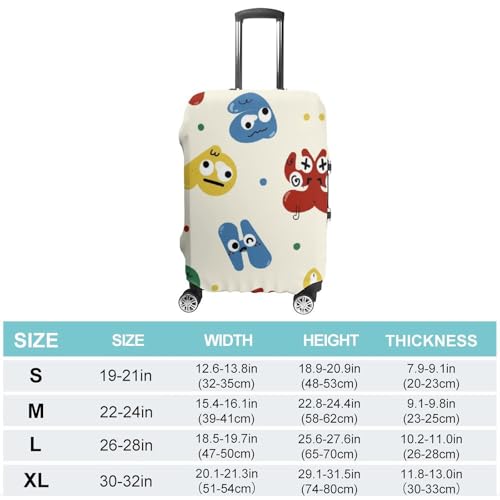 Tear-Resistant Luggage Protector Cover Breathable Anti-Dust Suitcase Guard Eco-Friendly Shockproof Design for Long-Haul Travel & Business Trips Enhanced Luggage Protection Cheerful Words2