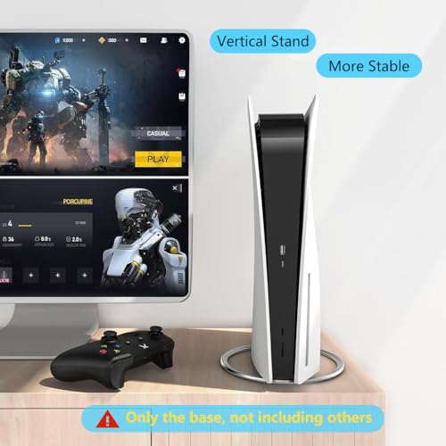 Image of ZORBES PS5 Slim Stand Vertical Stand for PS5 /PS5 Slim /PS5 Pro Consoles, Non-Slip Base Mount for PlayStation 5 Accessories, Heat Dissipation Stand for PS5 /PS5 Pro /PS5 Slim Console Stand