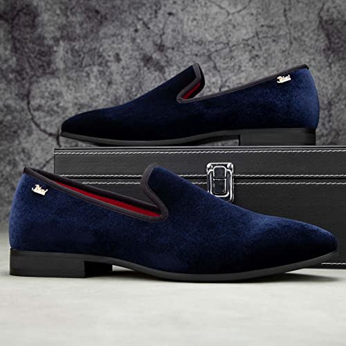 Image of JITAI Men's Dress Shoes - Casual Rubber & Leather Loafers for Men - Fashion Business Formal Wear